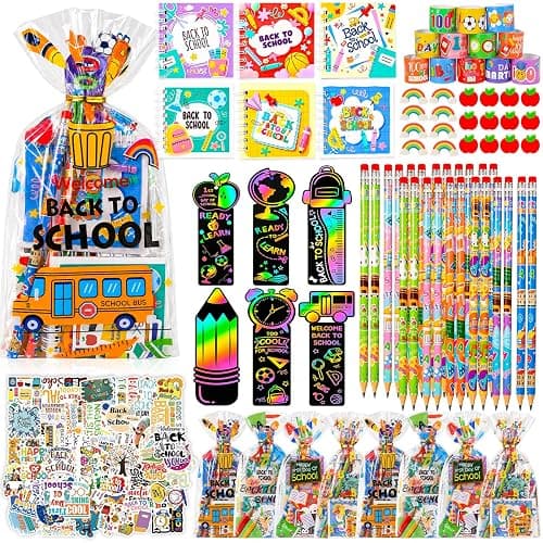 SZCECHRE 24 Pack Back to School Gifts for Students, Classroom Welcome Gift Set with Stationery Supplies, First Day of School Gifts for Kids, Teacher Rewards and Student Appreciation Favors - Image 1