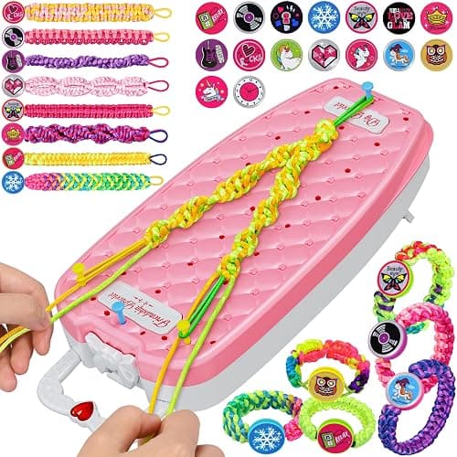 Dpai Friendship Bracelet Making Kit for Girls,DIY Arts and Crafts Toys,Jewelry String Maker Kit,The Best Birthday Gifts Ideas for Girls 6 7 8 9 10 11 12+ Years Old(Pink) - Image 1
