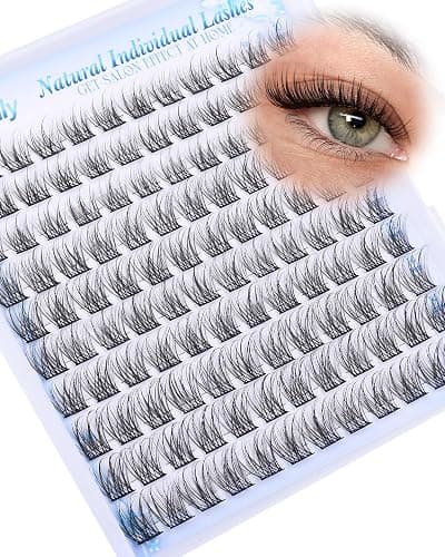 Natural Lash Clusters Eyelash Extensions C-curly Short Individual Lashes 10-14mm Wispy DIY Lash Extension Eyelash Clusters by Newcally - Image 1
