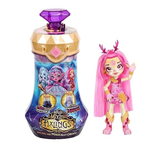 Magic Mixies Pixlings. Deerlee The Deer Pixling. Create and Mix A Magic Potion That Magically Reveals A Beautiful 6.5" Pixling Doll Inside A Potion Bottle! - Image 1