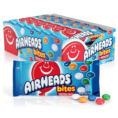 Airheads Candy Bites, Individually Wrapped Chewy Candy Bags, Assorted Fruit Flavors Naturally and Artificially Flavored, 2 Ounces (18-Pack) - Image 1