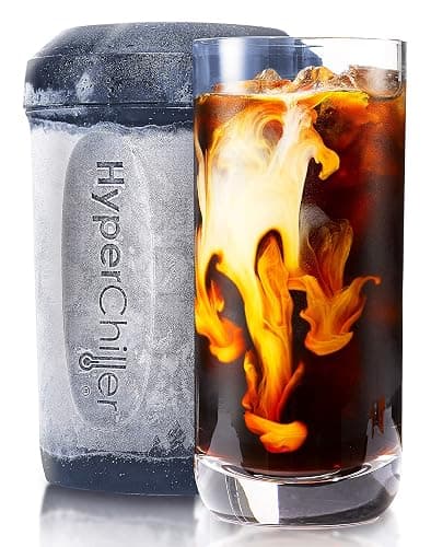 HyperChiller HC2BG Patented Iced Coffee/Beverage Cooler, NEW, IMPROVED,STRONGER AND MORE DURABLE! Ready in One Minute, Reusable for Iced Tea, Wine, Spirits, Alcohol, Juice, 12.5 Oz, Slate Blue - Image 1