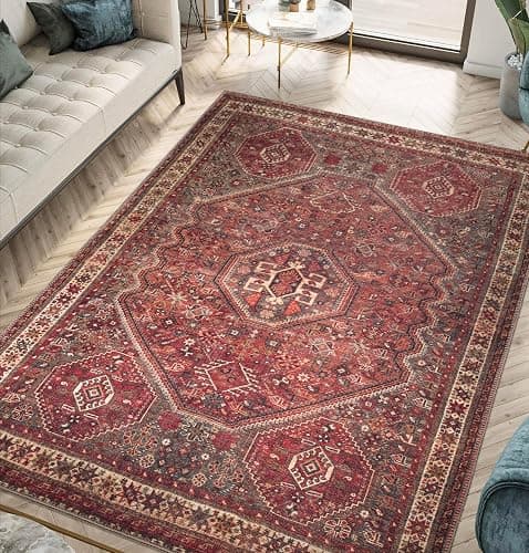 Keen Home Design 3x5 Rug - Machine Washable Entry Rug with Non-Slip Backing, Ideal for Enteryway, Kitchen, Bathroom, Laundry Room - Vintage, Easy Clean, Durable, Low Pile Rug - (3' x 5') - Image 1