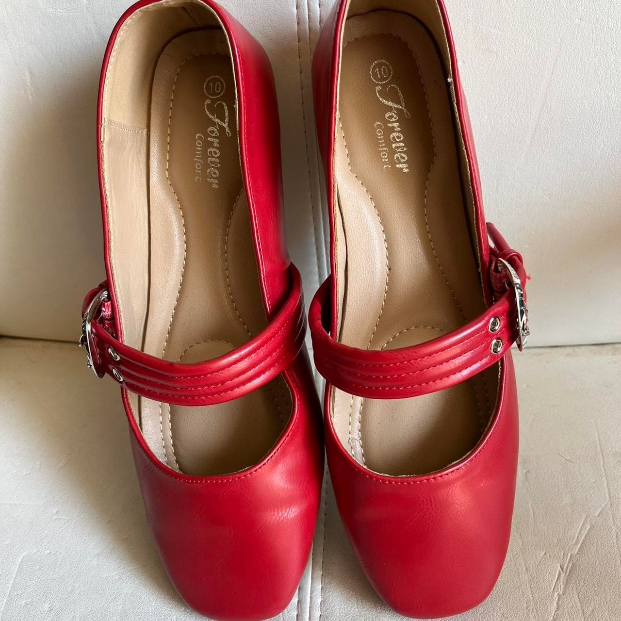 Red Mary Jane Flats w/ Buckle β Like New
Super cute... - Image 1