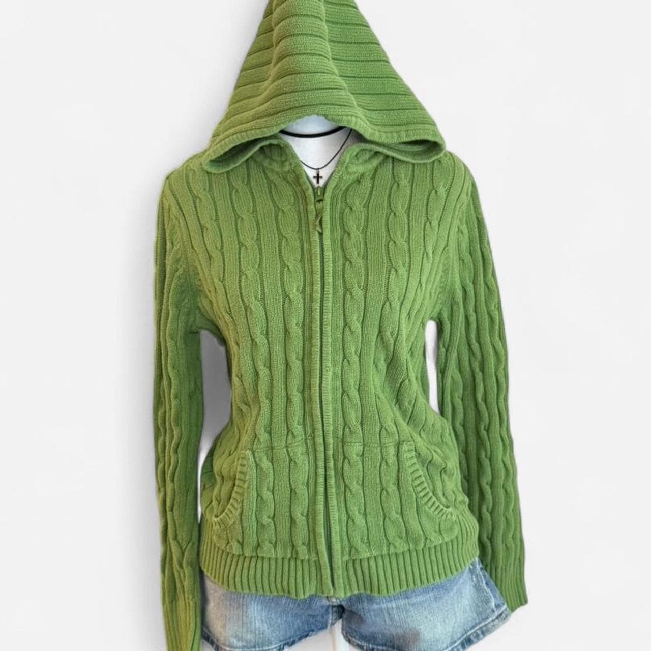 St. John’s bay y2k cable knit zip up hoodie
SIZE:... - Image 1