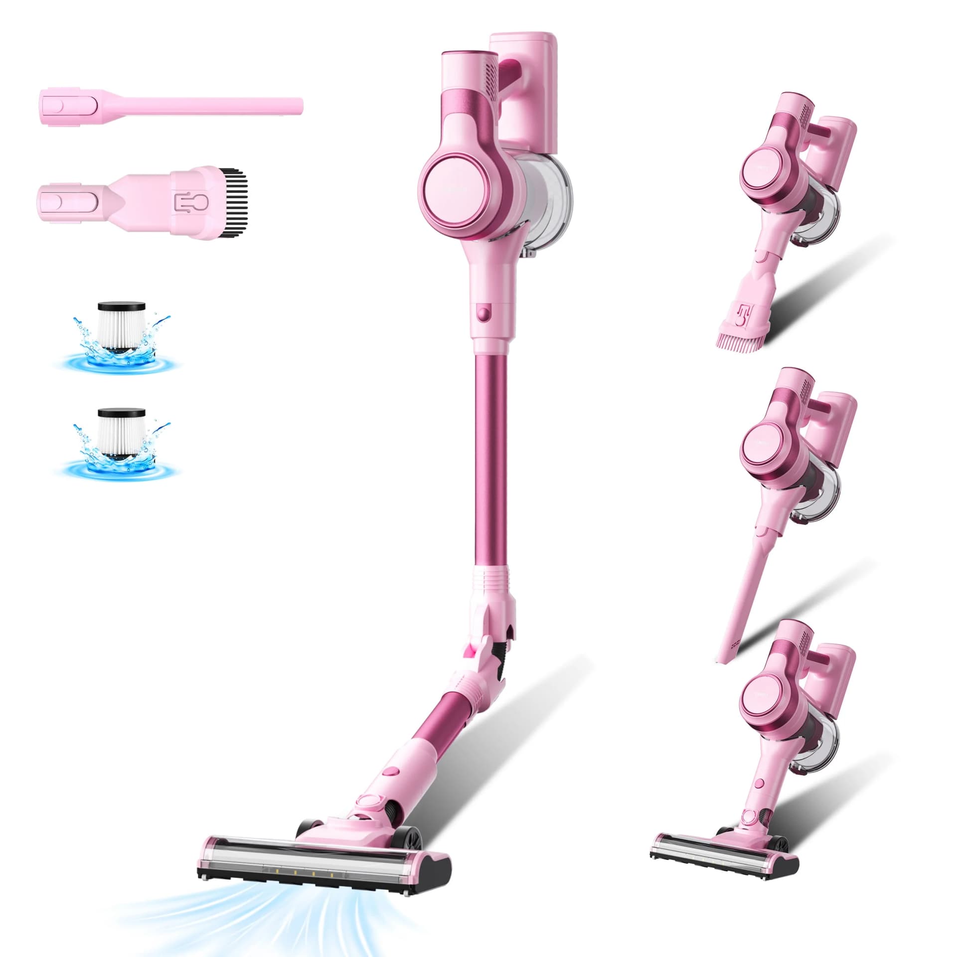 STANEW Aspirateur Balai sans Fil, 33Kpa, 320W, Rose - Image 1