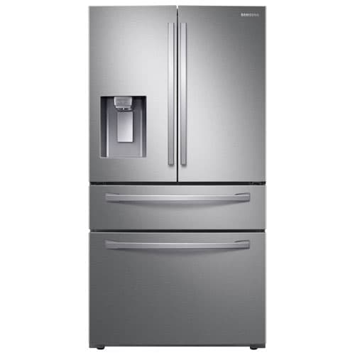Réfrigérateur 2 portes 28 pi³ 36 po avec distributeur de glaçons de Samsung (RF28R7201SR/AA) - Inox | Best Buy Canada - Image 1