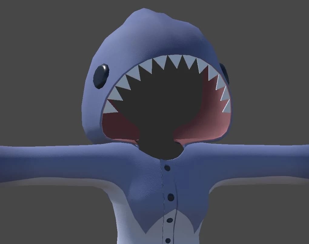 Shark Onesie & Slippers (Personal/Commercial license) - Image 1