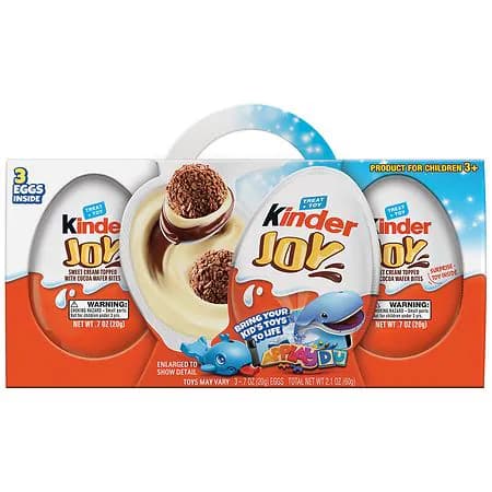 Kinder Joy Chocolate Eggs with Treat and Toy Sweet Cream Topped With Cocoa Wafer Bites - Image 1
