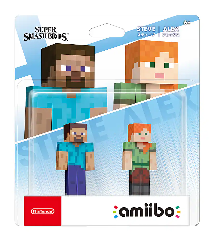 Nintendo - amiibo - Steve + Alex 2-pack - Super Smash Bros. Series - White - Image 1