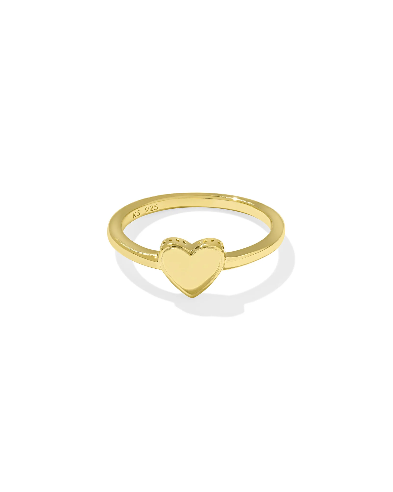 Jasmine Heart Band Ring in 18k Gold Vermeil - Image 1