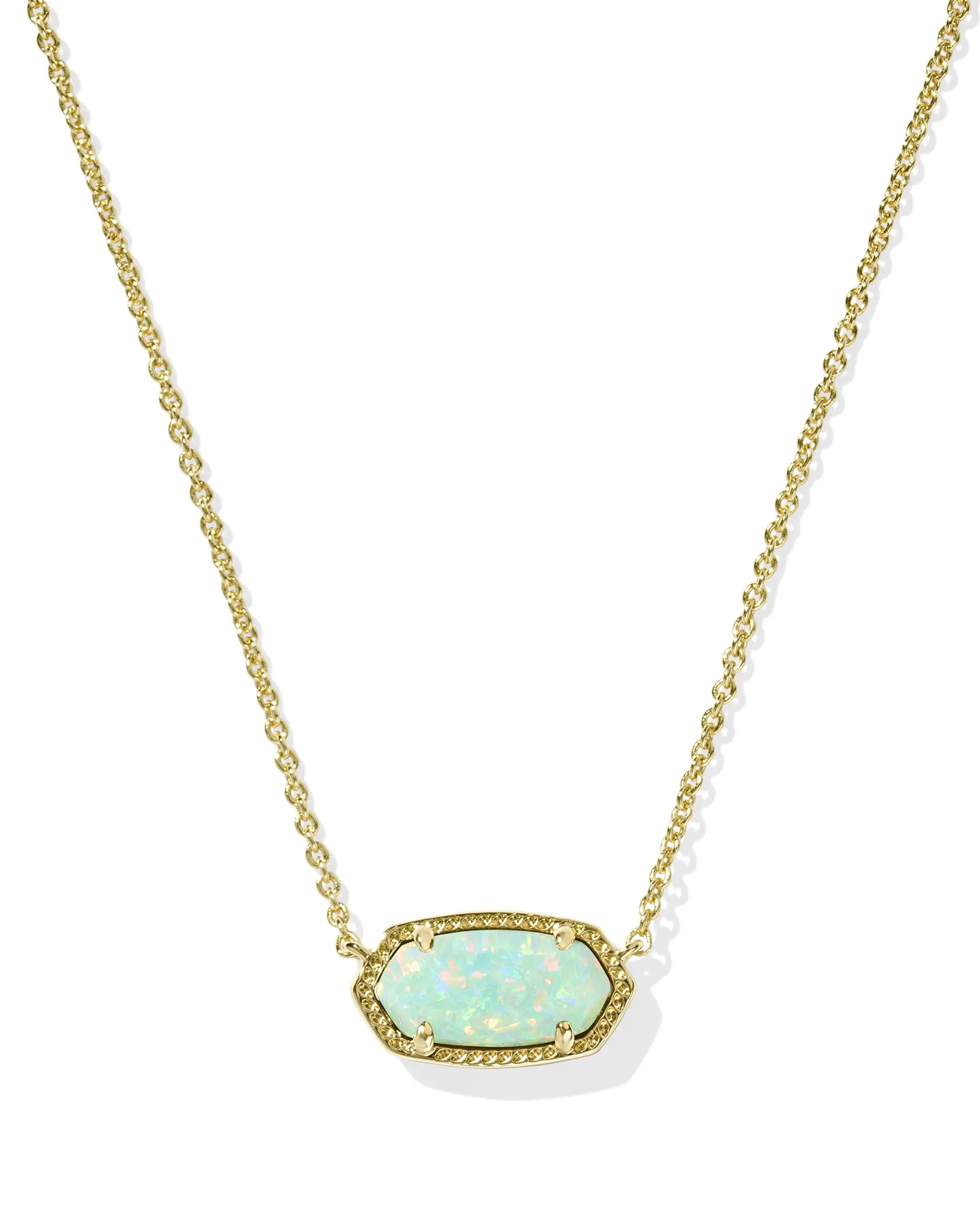 Elisa Gold Short Pendant Necklace - Image 1