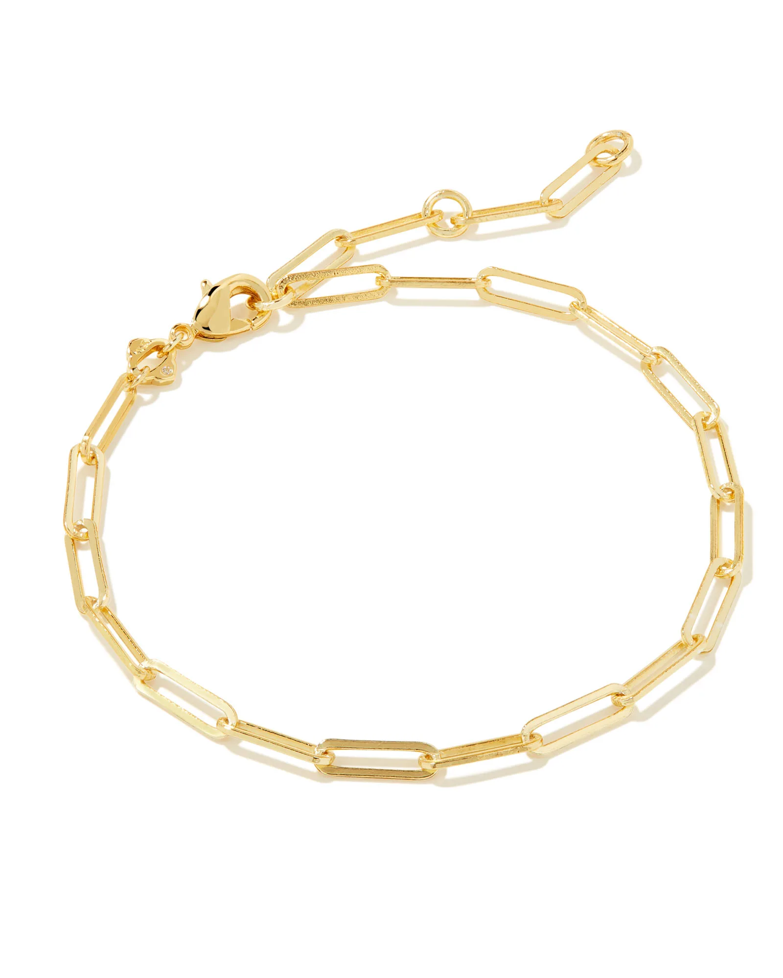 Courtney Paperclip Bracelet in Gold - Image 1
