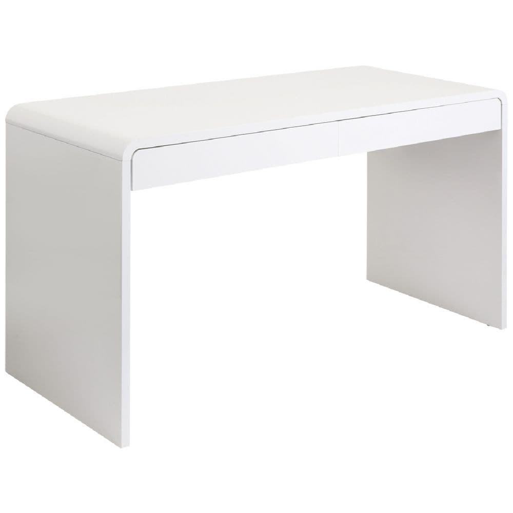 Reine 2 Drawer 1400mm High Gloss White Desk - Image 1