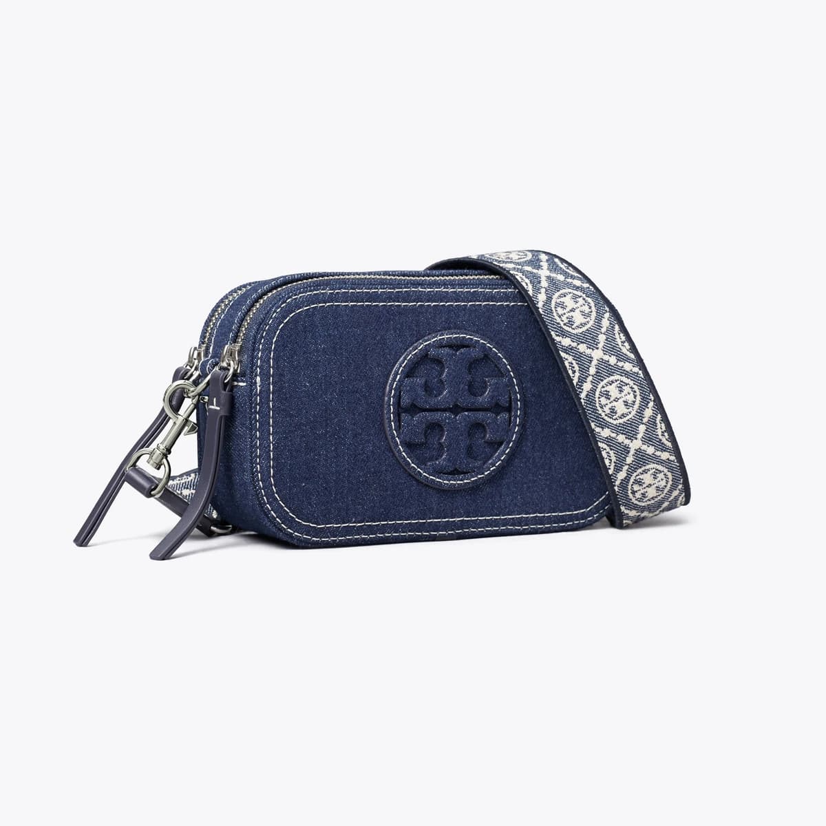 Mini Miller Denim Crossbody Bag in blue, size OS - Image 1