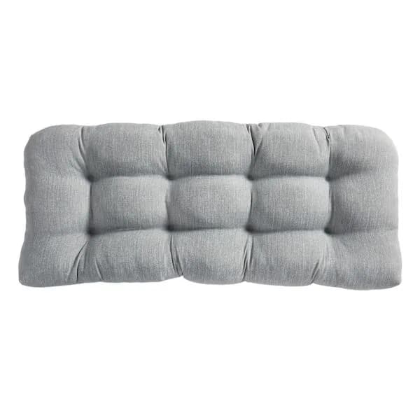 Tahiti Silver Outdoor Wicker Settee Cushion - Image 1