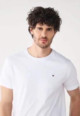 Camiseta Tommy Hilfiger Reta Logo Branca - Image 1