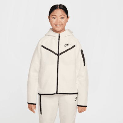 Nike Sportswear Tech Fleece Girls' Full-Zip Hoodie - Image 1