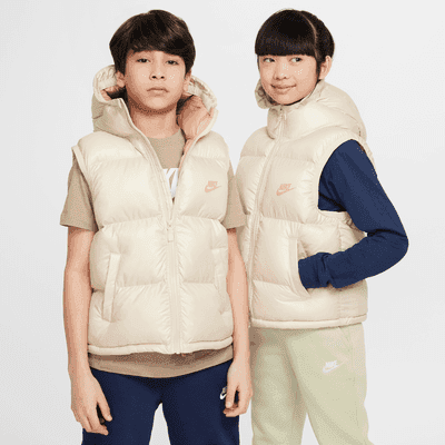 Nike Sportswear Heavyweight Synthetic Fill EasyOn Big Kids' Therma-FIT Repel Loose Hooded Vest - Image 1