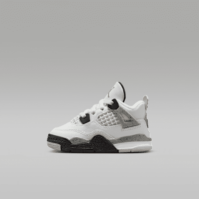 Jordan 4 Retro "White Cement" Baby/Toddler Shoes - Image 1