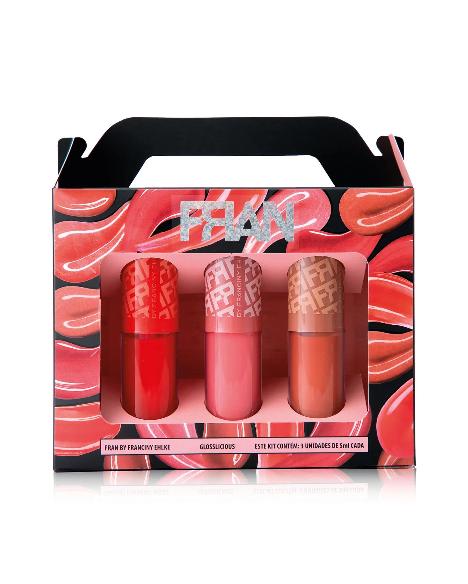 Kit gloss labial 3 unidades Glosslicious 15ml | Fran by Franciny Ehlke - Image 1