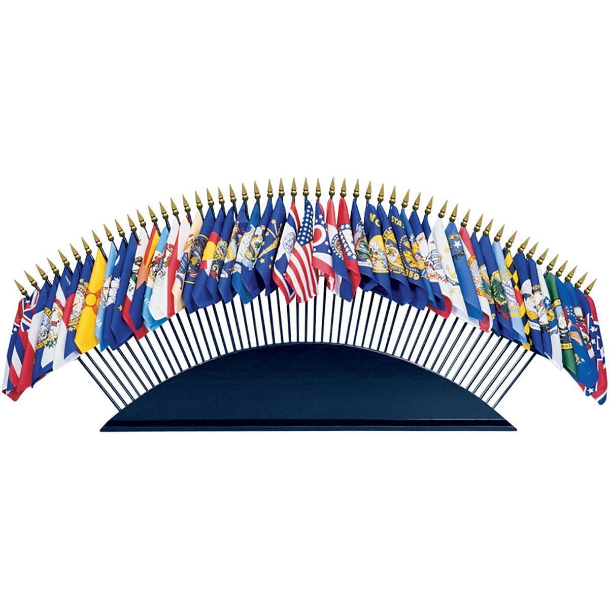 Deluxe Black Wood Table Base for Mounted Flags - Image 1