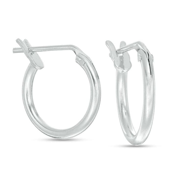 Solid Sterling Silver Polished Small Hoops - Image 1