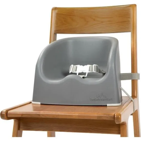 BEBECONFORT Réhausseur de chaise, Essential booster, De 6 mois à 3 ans (15kg), Warm gray - Image 1