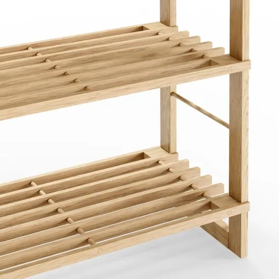 CASARIA® Étagère de rangement 5 niveaux bois 136 x 58 x 27 cm salle de bain support cuisine présentoir multifonctionnel - Image 1