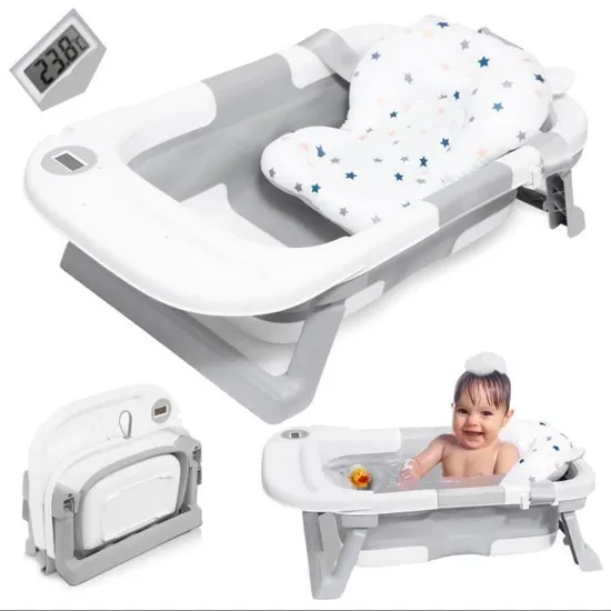 Baignoire Pliable Bébé Avec Thermometre Digital Et Coussin De Bain - Image 1