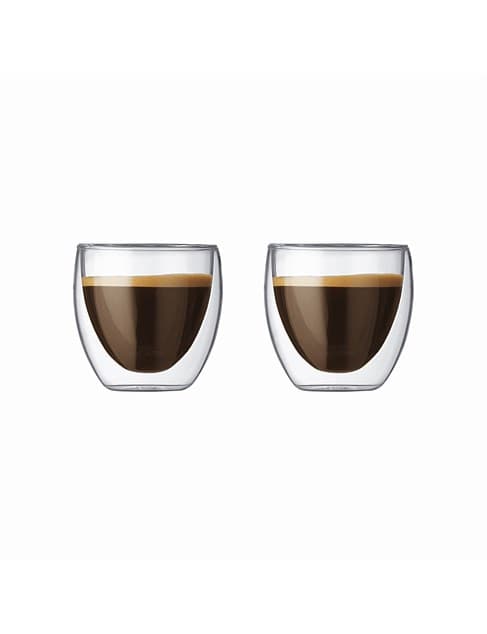 Bodum Pavina Double Wall Glasses 80ml Set Of 2 | David Jones - Image 1