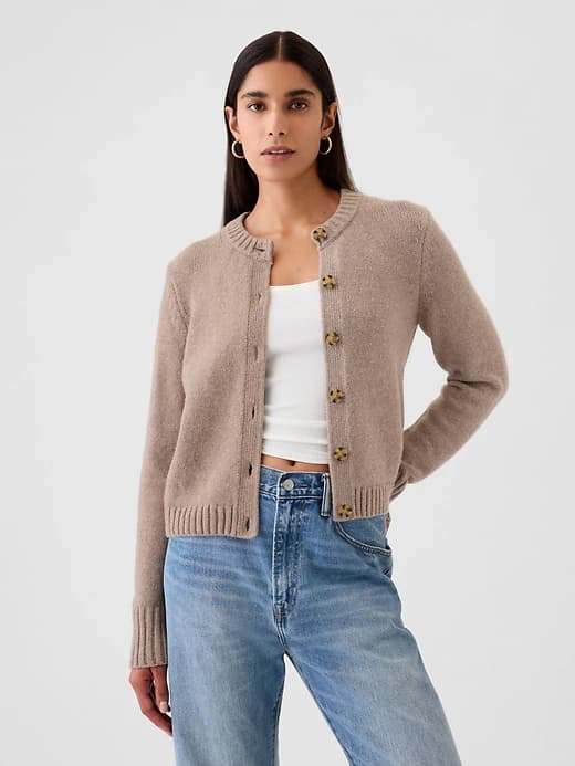 CashSoft Cropped Cardigan - Image 1