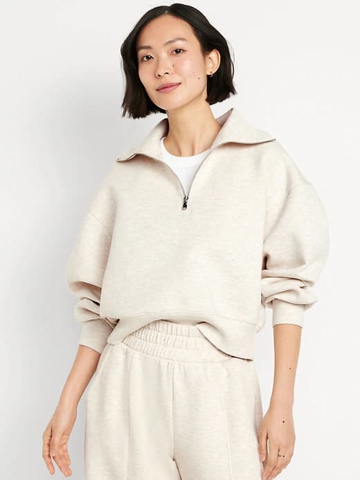Half-Zip Bounce Fleece Pullover - Image 1