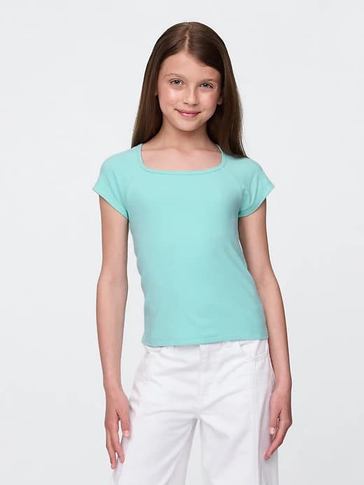 Kids Square-Neck T-Shirt - Image 1