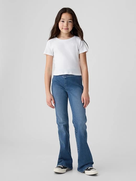 Kids High Rise Crossover Flare Jeans - Image 1