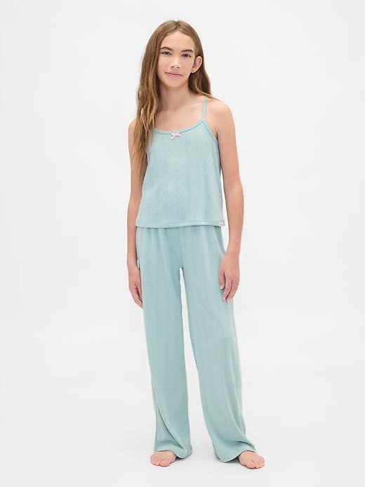 Kids Recycled Pointelle Tank PJ Set - Image 1