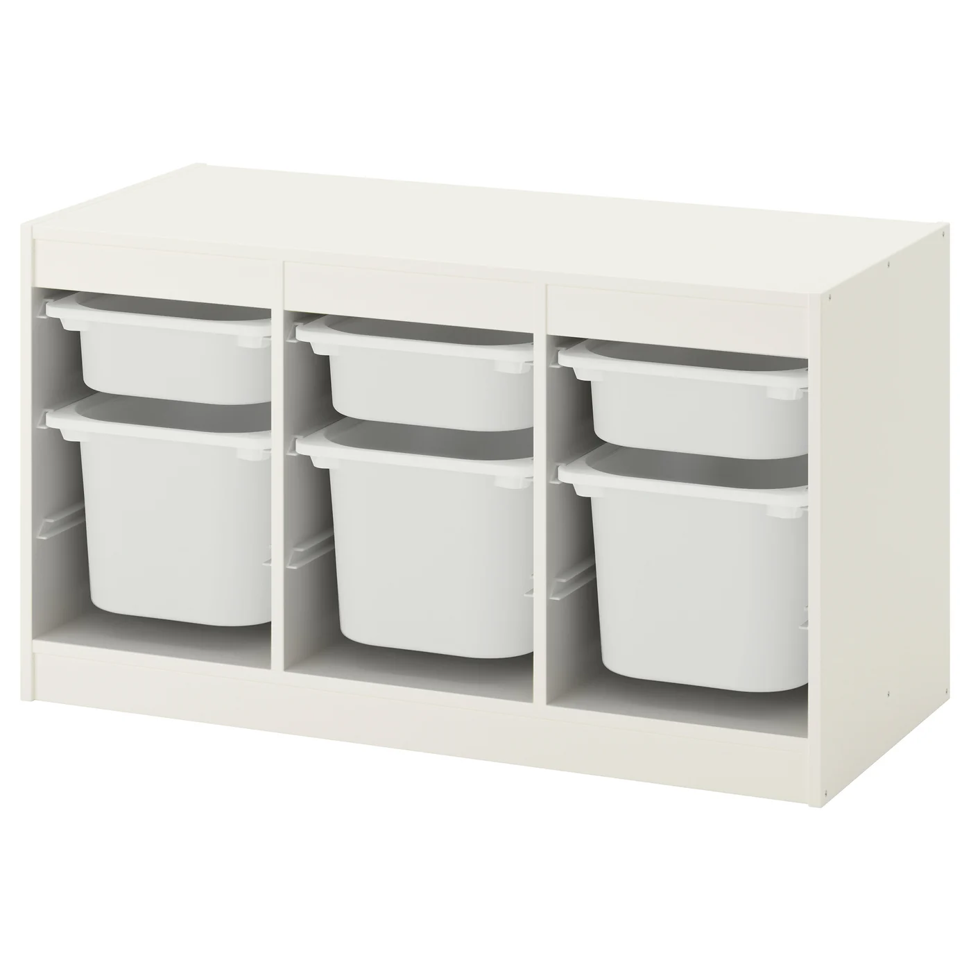 TROFAST Storage combination with boxes - white/white 99x44x56 cm - Image 1