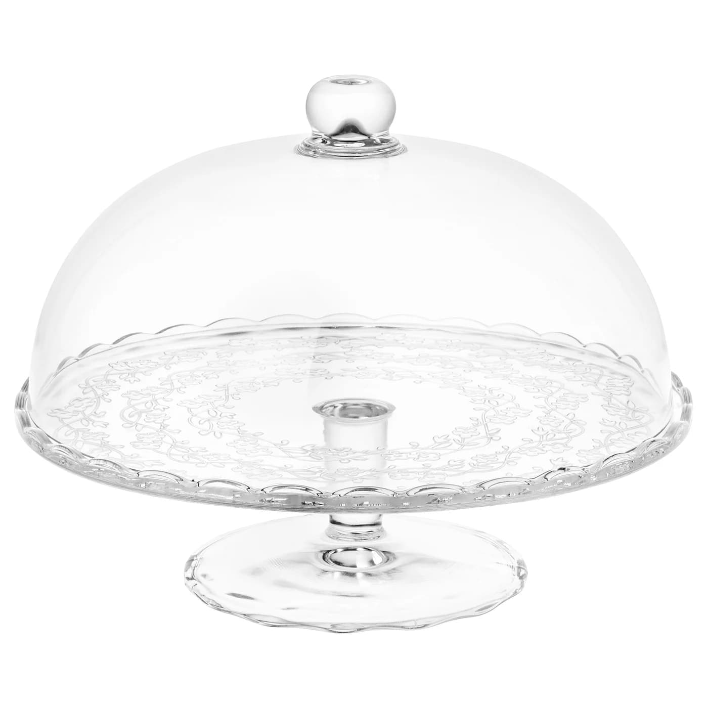 ARV BRÖLLOP Plat de présentation à couvercle - verre transparent 29 cm - Image 1