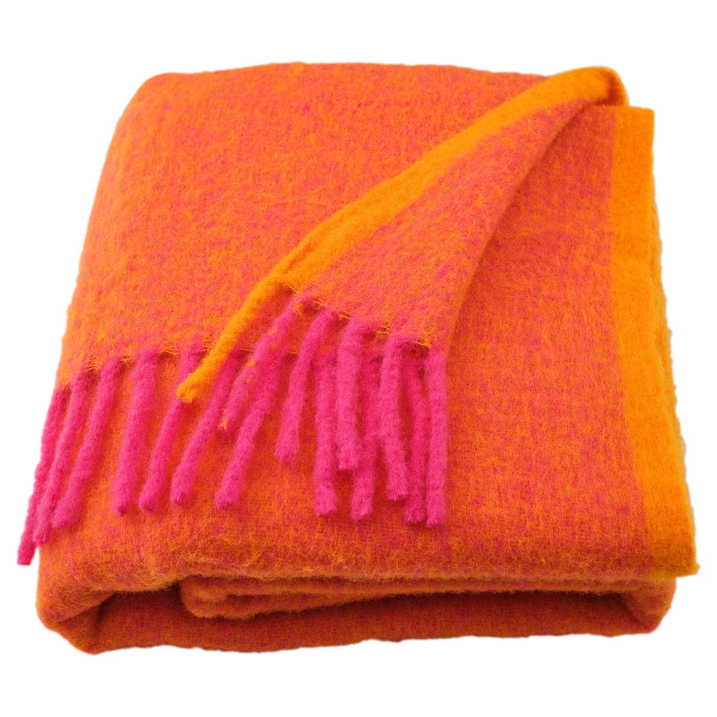 KLIPPOXEL Plaid - orange/rose vif 130x170 cm - Image 1
