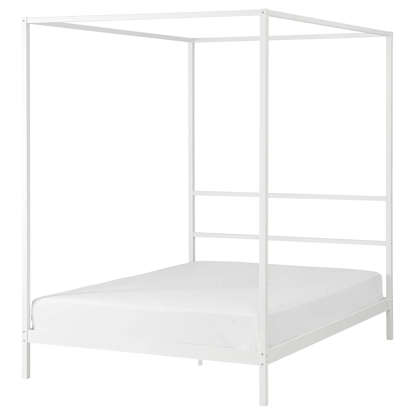 VITARNA Four-poster bed frame - white/Luröy Standard Double - Image 1