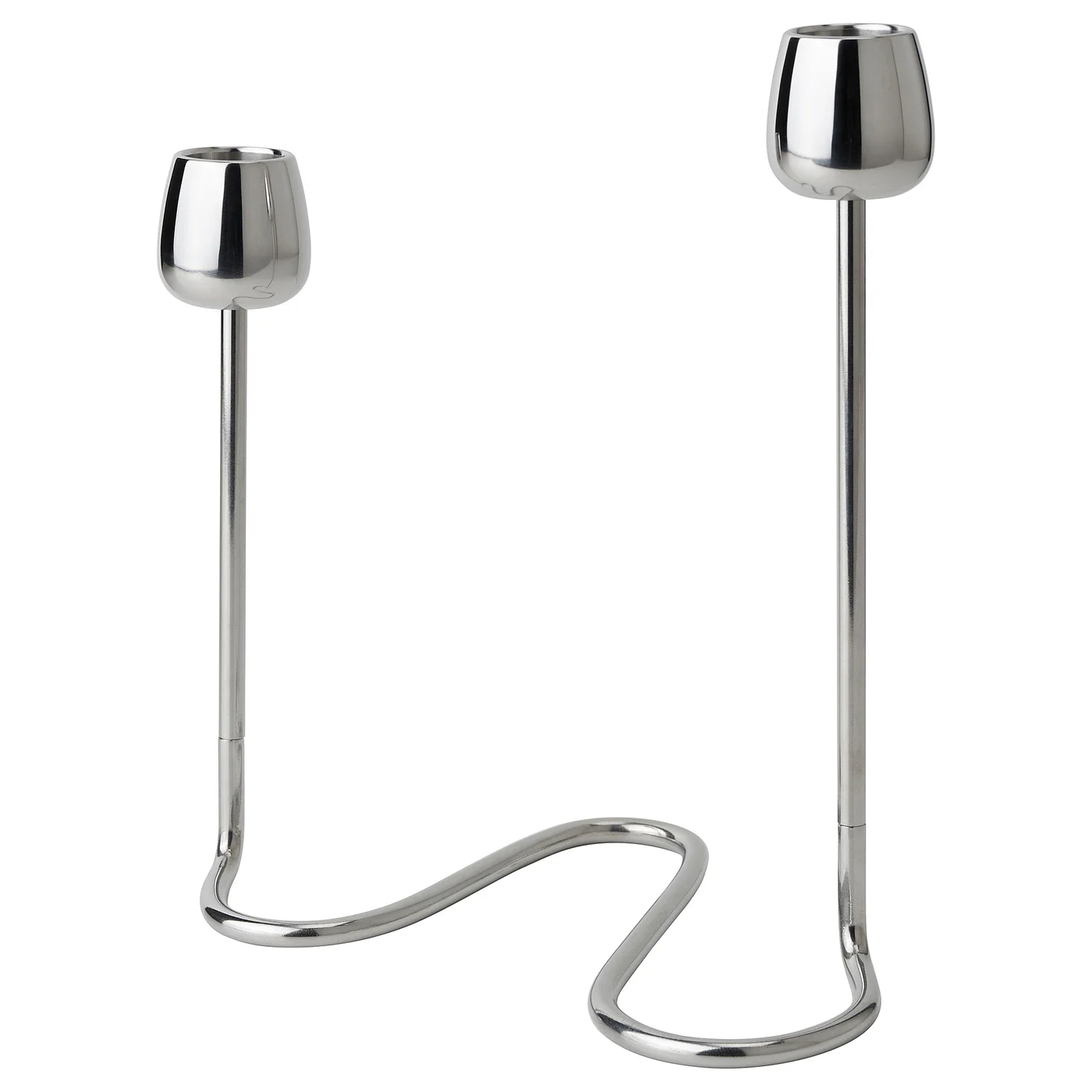 SILVERPÄRON Lysestake til 2 lys - sølvfarget 20 cm - Image 1
