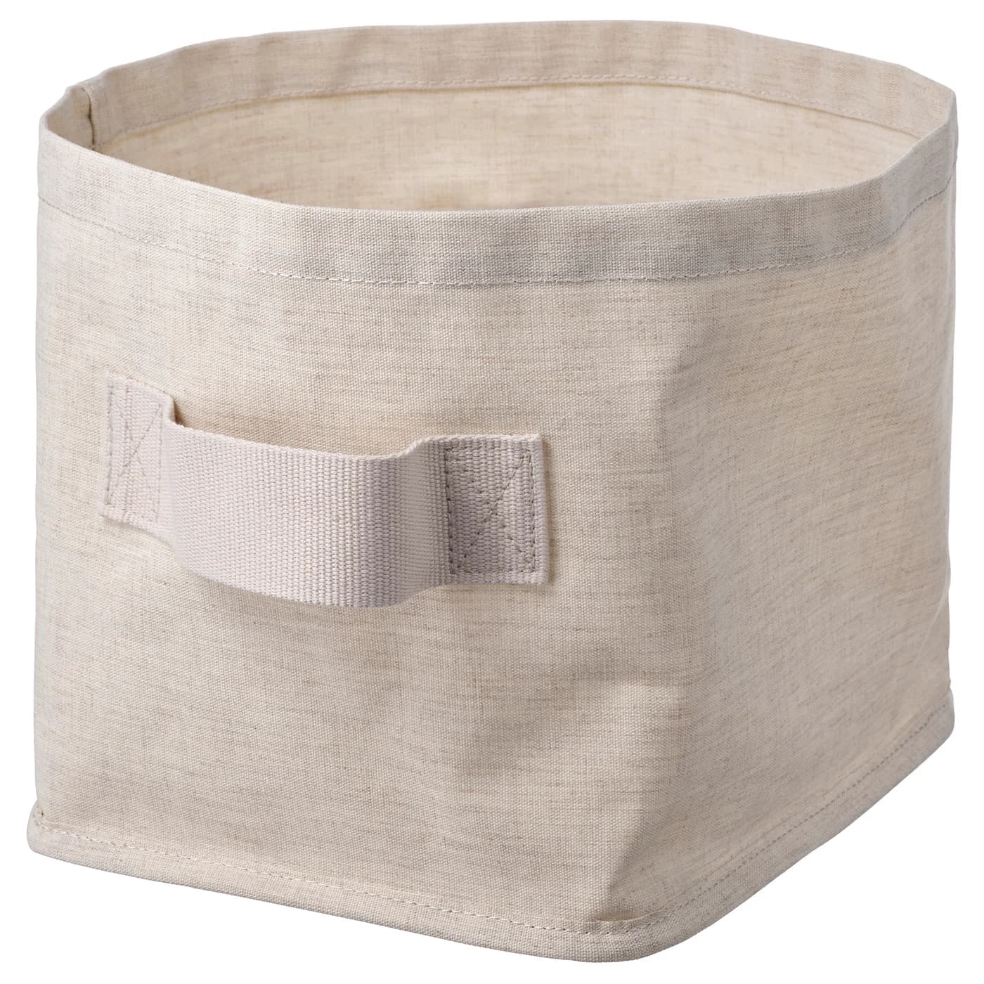 PURRPINGLA Storage basket - textile/beige 10x8x8 " - Image 1
