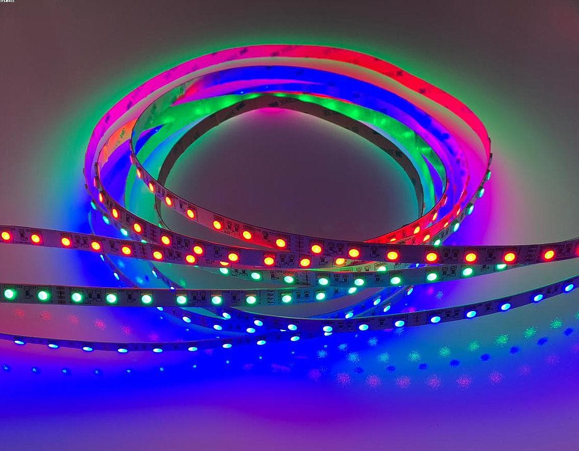24V Colour Changing RGB LED Strip Lights 60 LED/m IP65 - Image 1