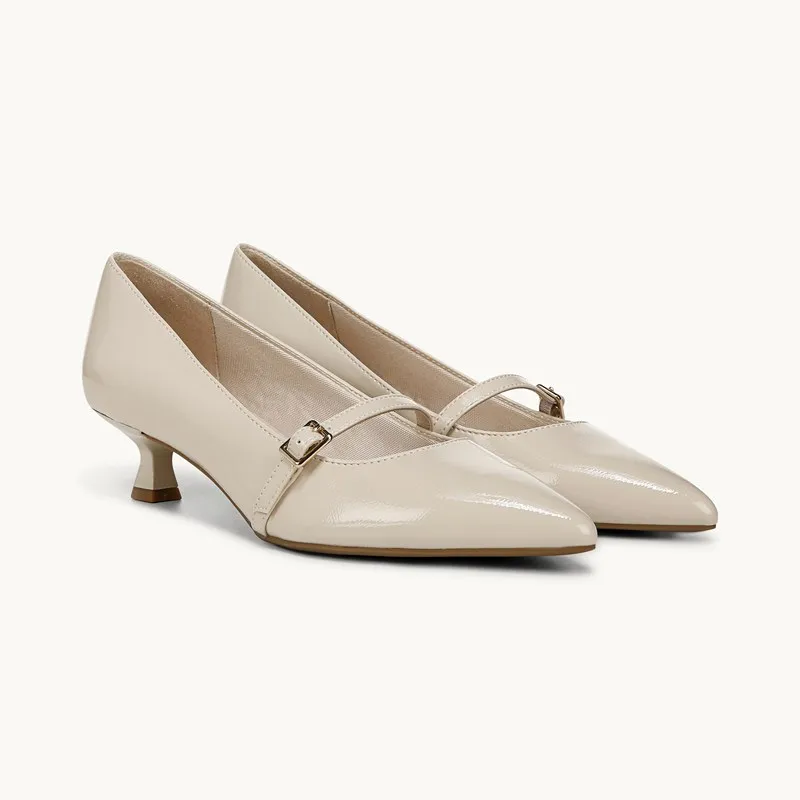 LifeStride Madelyn Mary Jane Pump Shoes (Almond Milk Faux Leather) 12.0 W - Image 1