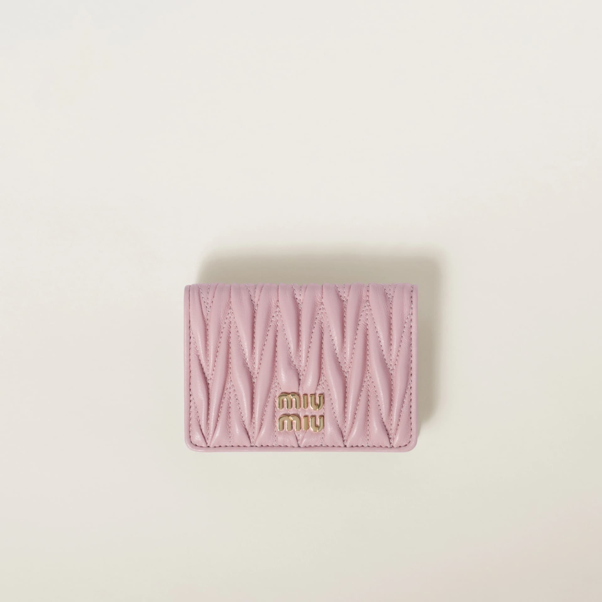Matelassé nappa leather card holder - Image 1