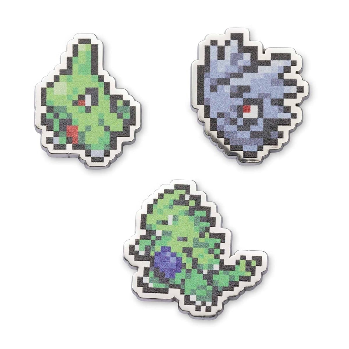 Larvitar, Pupitar & Tyranitar Pokémon Pixel Pins (3-Pack) - Image 1
