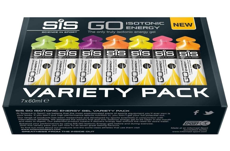 SIS GO Isotonic Energy Gel Variety Pack – 7 x 60 ml | 22 g koolhydraten & snelle opname zonder maagklachten - Image 1